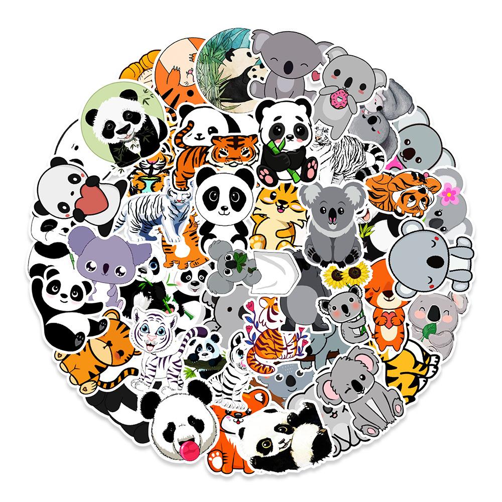 Various 50 Animal Cartoon Graffiti Stickers Car Mobile Phone Tablet Kettle Decorative Waterproof Stickers