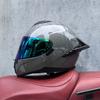 Full Helmet Double Mirror Helmet Men's Four Seasons Universal Hard Hat Female Knight Locomotive Double Lenses