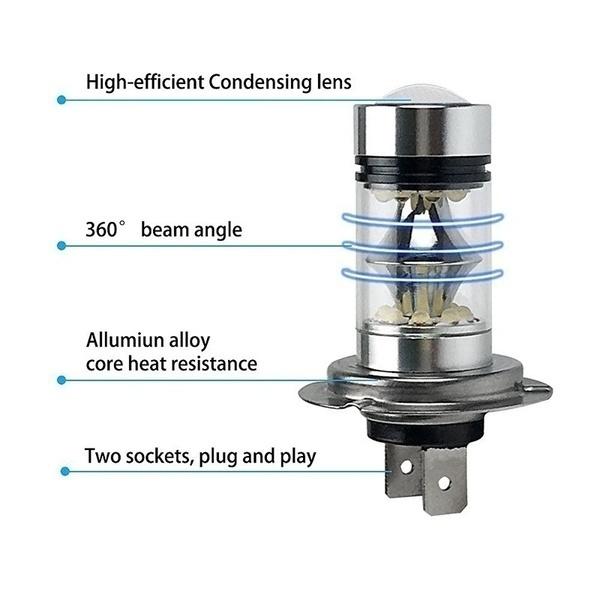 2шт 110W Cree Led дальнего света 8000K Автомобильные противотуманные фары H4 H7 Белый свет