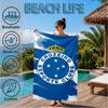 Cru-zeiro Esporte Club Crest Printed Microfiber Beach Towel, Soft And Absorbent, Quick-Dry, Ideal for Summer Travel, Beach Essential, Swimming Pool