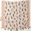 Japanese Style Fresh And Natural Animal Zebra Print Tassel Cotton Linen Hand Feel Scarf For Sun Protection And Warmth, Women'S Shawl