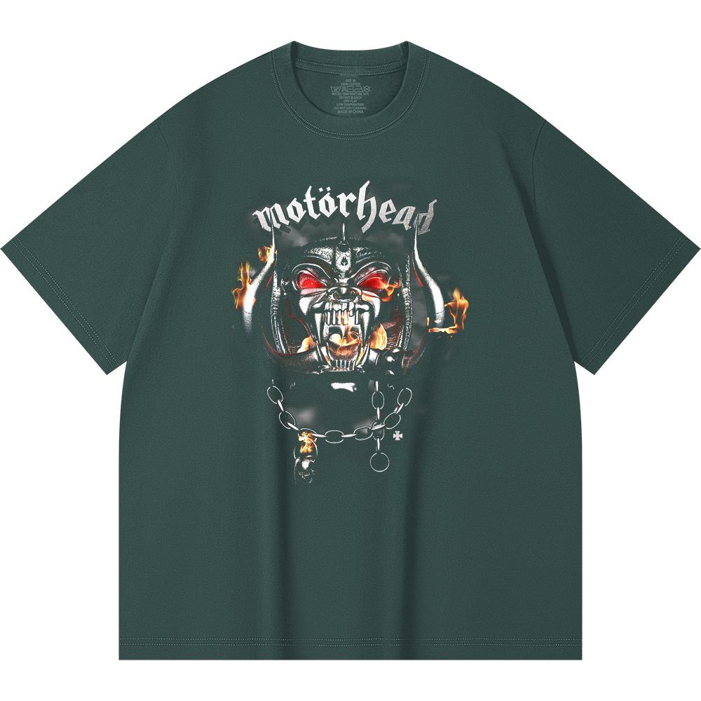 Хлопковая футболка плотностью 230 г/м² 100% Хлопок Heavy Metal Футболка с принтом рок-группы Популярная музыка Унисекс Тяжелая хлопковая футболка