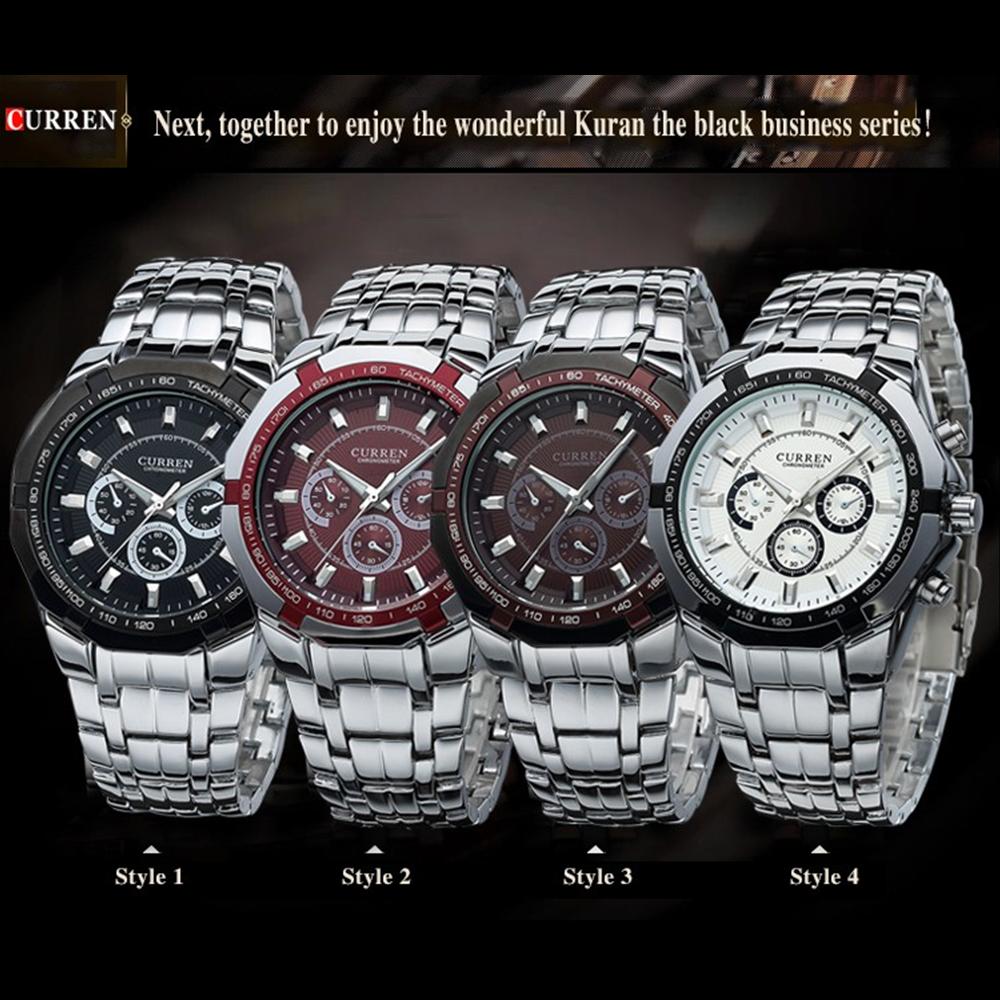 CURREN Top Brand Luxury Watch CURREN Casual Military Quartz Sports Wristwatch Full Steel Waterproof Men's Clock Relogio Masculino