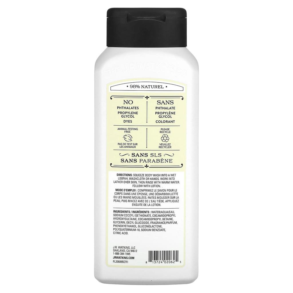 J R Watkins Body Wash, Coconut & Honey, 18 Fl Oz (532 Ml)