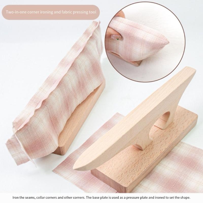 Wood Ironing Board for Fabric Pressing and Corner Flipping in Clothing Creation Sewing