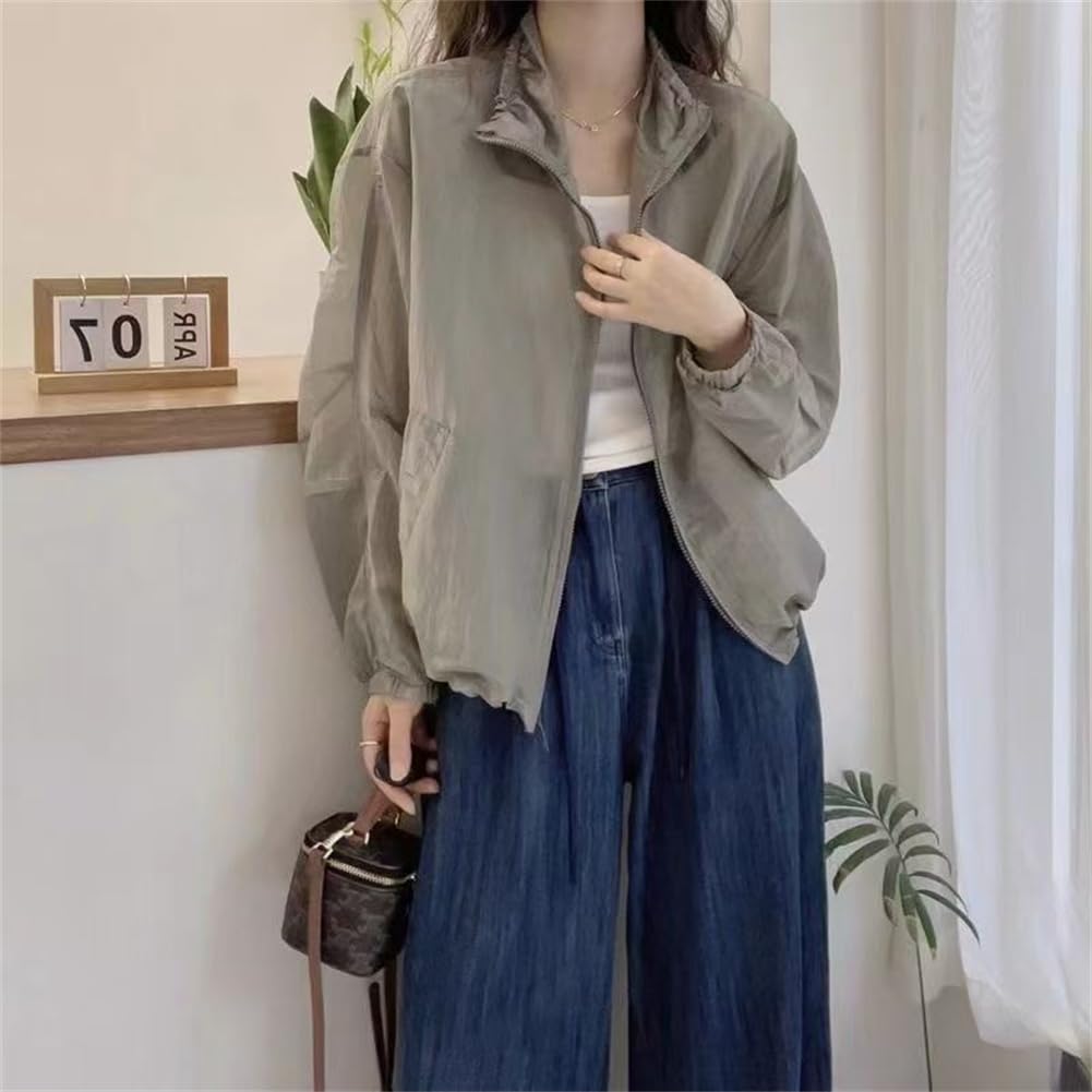 WURHUDC Прозрачная Легкая УФ Защита от Сыпи Солнца Длинная Повседневная Для Поездок на Работу Легкая Толстовка с Капюшоном, Верхняя Одежда, Защита, Прозрачная Куртка, Тонкая, Весна, Лето, Осень,