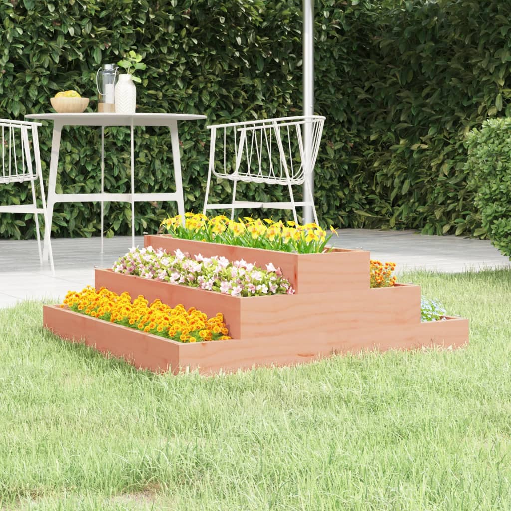 vidaXL Pflanzkübel 80x80x27 cm Massivholz Douglasie