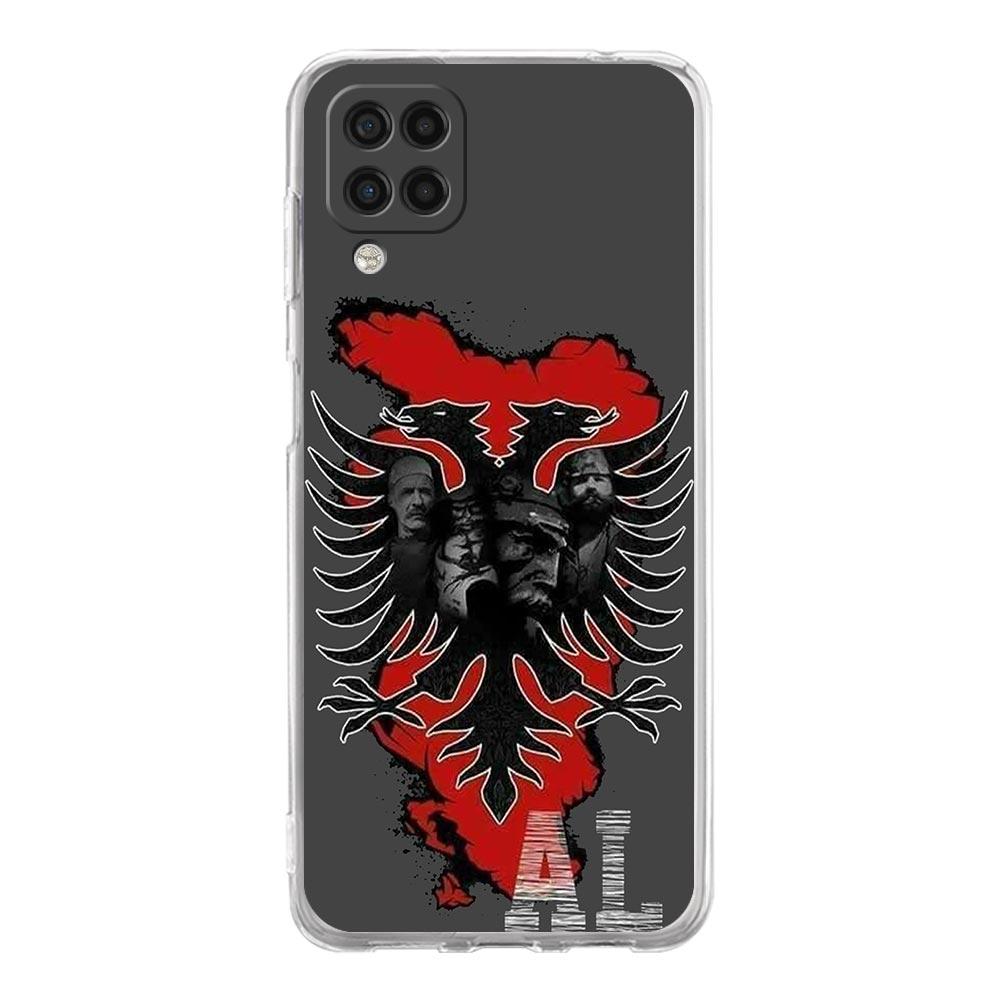 Чехол для телефона Samsung Galaxy A13 A15 A25 A51 A71 A21S A11 A12 A31 A52 A41 A23 A53 A73 A32 5G A03S A05s, прозрачный чехол с флагом Албании