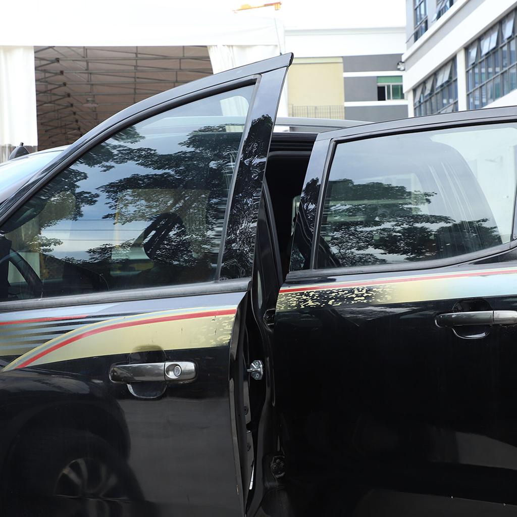 Black PC Window Center Column Pillar Sticker Trim for Ford Ranger 2015-21 US