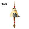 Healing Garden Sound Decor Bird Wind Chime with Bell, Hand-Painted Resin Hanging Decoration Unique Housewarming Gifts for Patio Porch, Outdoor