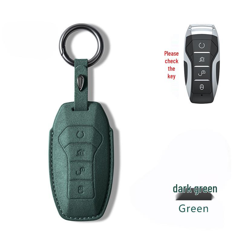 Suede Car Key Cover for BYD Dolphin, Qin, Song, Yuan Pro, Tang, and Destroyer Models