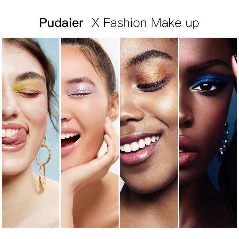 Pudaier Splash Ink Four Color Eye Shadow Disc Matte Pearlescent Waterproof Anti Sweat Beautiful Makeup.