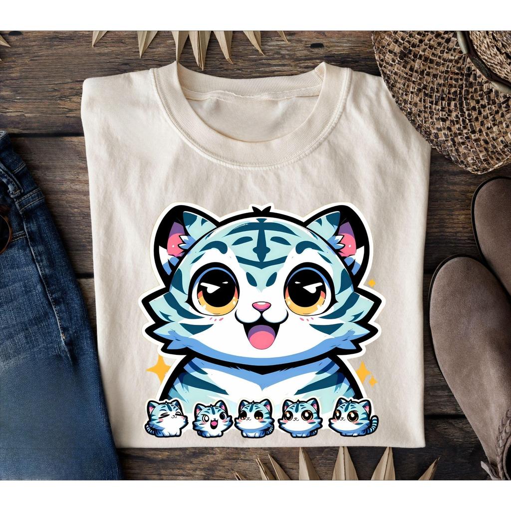 K-pop Охотники на демонов Дерпи Тигр Мерч Футболки Мода Винтажные Готические Футболки Топы Мужская Женская Одежда Хлопок Оверсайз Футболка