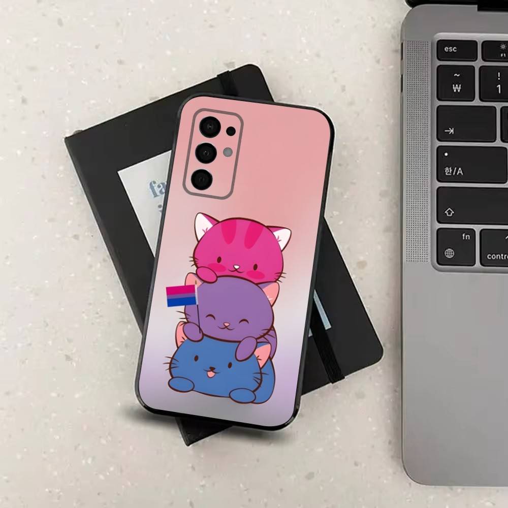 Флаг любовь Бисексуальное Искусство Чехол для Телефона Для Samsung Galaxy A73,31,32,72,41,53,52,71,22,5G,Note,J7,8,9 Мягкий Черный Силиконовый Чехол