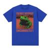 Built Different Incorrectly Frog Meme Tees Japanese The Horrors Frogs Vintage Graphic T Shirt Men Women Oversized Cotton T-shirt