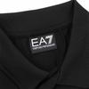 Emporio Armani EA7 Весна/Лето 25 Футболка-поло с коротким рукавом Однотонная Эластичный Хлопок Мужские топ Черный 6DPF08-PJVUZ-1200