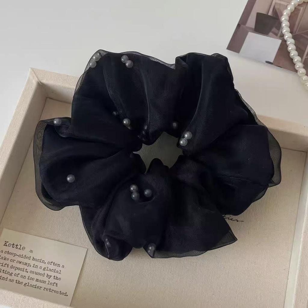 Большая жемчужная органза Большая резинка для волос в виде толстой кишки Простая повязка на голову Высококачественный головной цветок Головной убор Аксессуары для волос Кольцо для головы Женщины