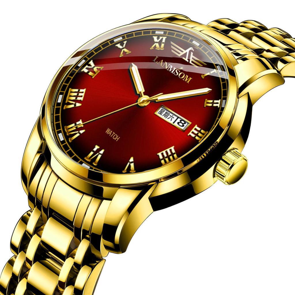 Новые роскошные мужские часы высшего бренда с коробкой, мужские кварцевые часы