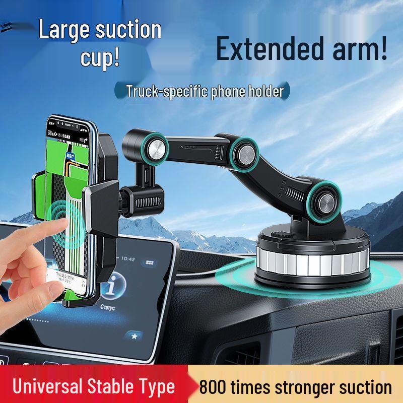 Universal Shockproof Car Phone Holder with Rotating Suction Cup for Dashboard and Windshield