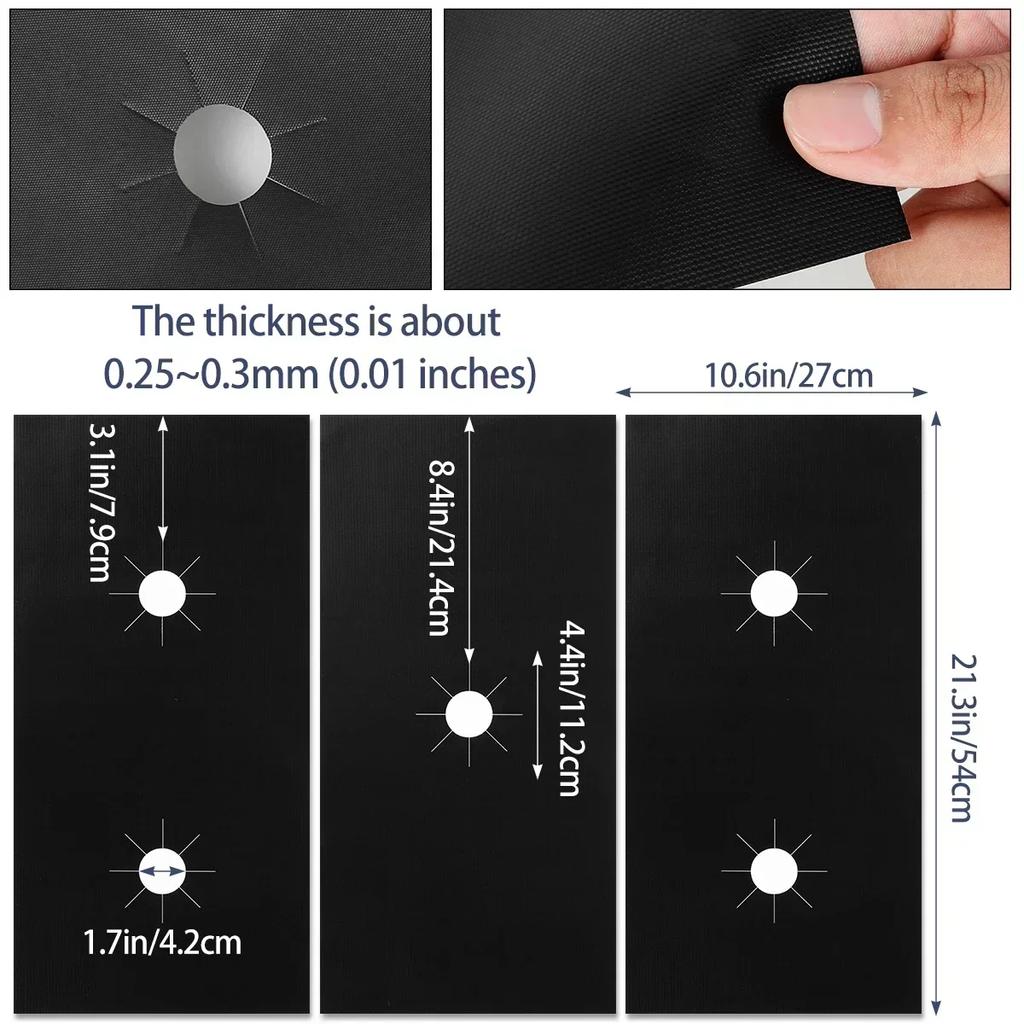 Крышки для горелок плит Защитные чехлы для газовых плит Многоразовые антипригарные быстроочищающиеся подкладки Моющиеся верхние крышки для плит для кухни/приготовления пищи