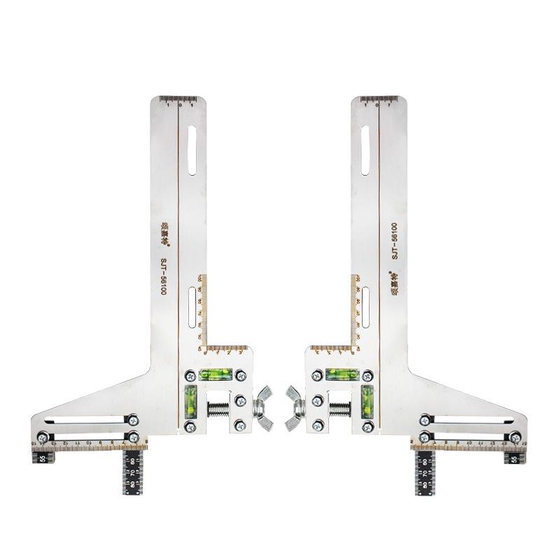 Двухуровневый пузырьковый однолинейный направляющий позиционирующий угольник для лифтовых и школьных рельсовых систем