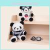 Music Pilot Panda Plush Keychain With Cartoon Style For Kids And Music Lovers