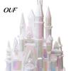 Plastic Christmas Tree Ornaments Castle Ornament, 3D Electroplating Hanging Dreamy Architecture Spire Decoration, Electroplated Pendant for