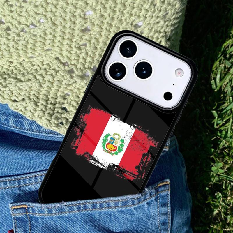 Чехол для телефона Флаг и Герб Перу Совместим с IPhone 17 16 15 14 13 12 11Pro Max 17 Air cover