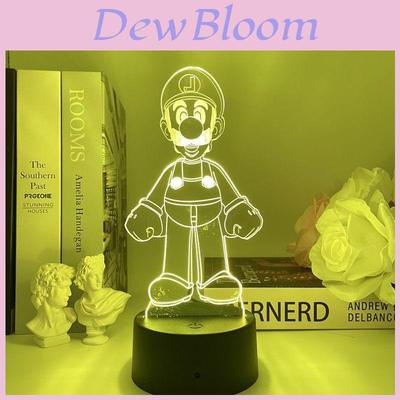 USB-ночник Super Mario со светодиодами, меняющими цвет, для декора игровой комнаты
