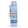 1PC Baaam Cat Kindergarten Text 750ml Color Plastic Sports Water Bottle Leakproof Flip Straw Lid Suitable for Sports Office Home Use
