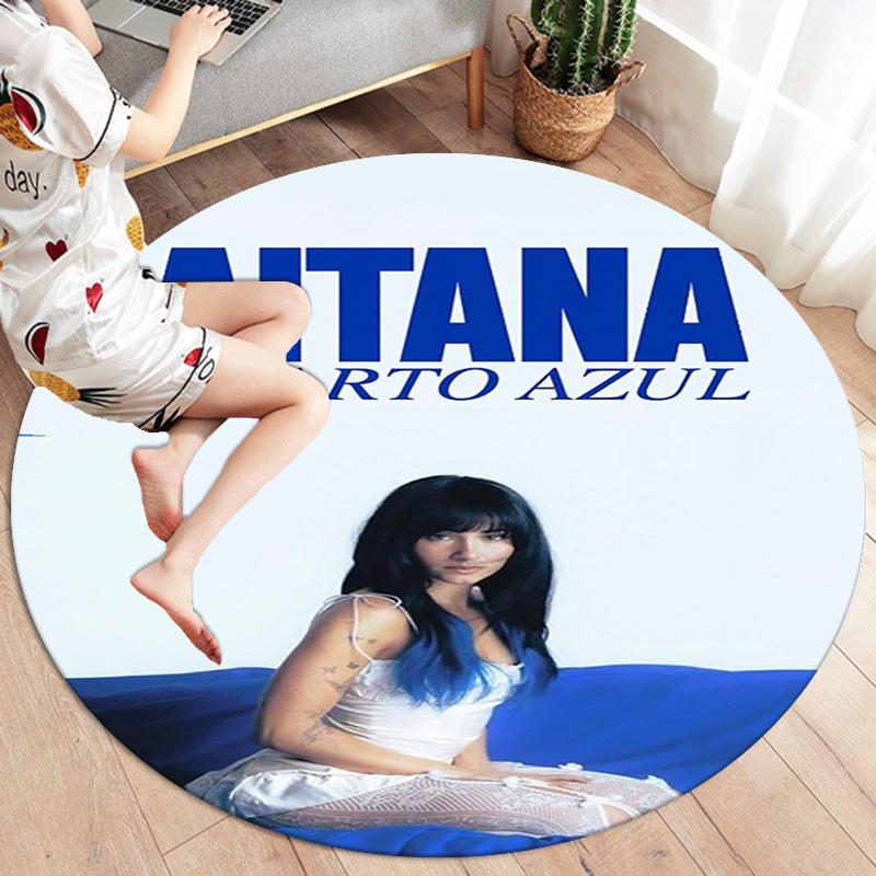 Круглый ковер Aitana, Ковер для гостиной, спальни, дивана, игровой комнаты, Нескользящий коврик для пола