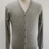 Qiaodun Men's 100% Cashmere V-Neck Cardigan Sweater