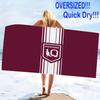 Maroons Print Beach Towel, Large Soft Quick Dry Towel for Beach Camping Swimming