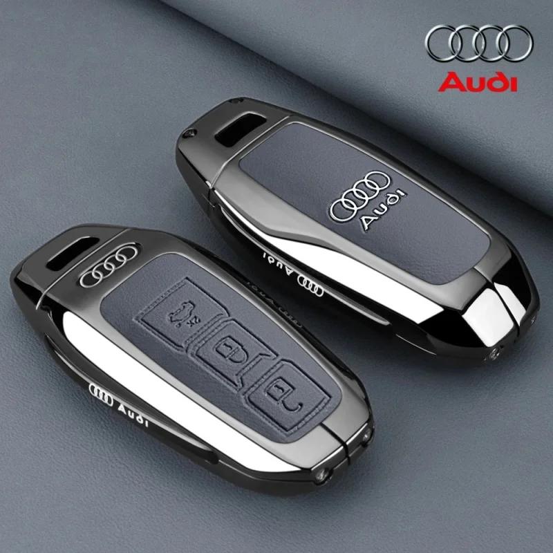 Для Audi 8YДля Audi A3 A5L Q6 A6L A6 A7 Q7 Q3 Q5 Новый 2025 Аксессуары Сплав Цинка Чехол-Крышка Оболочка Держатель Защита Брелока Умного Пульта Автомобиля