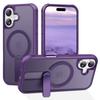For iPhone 17 Case Compatible with MagSafe Kickstand TPU+PC Drop Protection Phone Cover