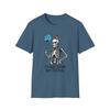 Unisex Softstyle T-Shirt Mens Womens Tees Top Cocky Skeleton Party Hat Balloon Halloween Humor Fall