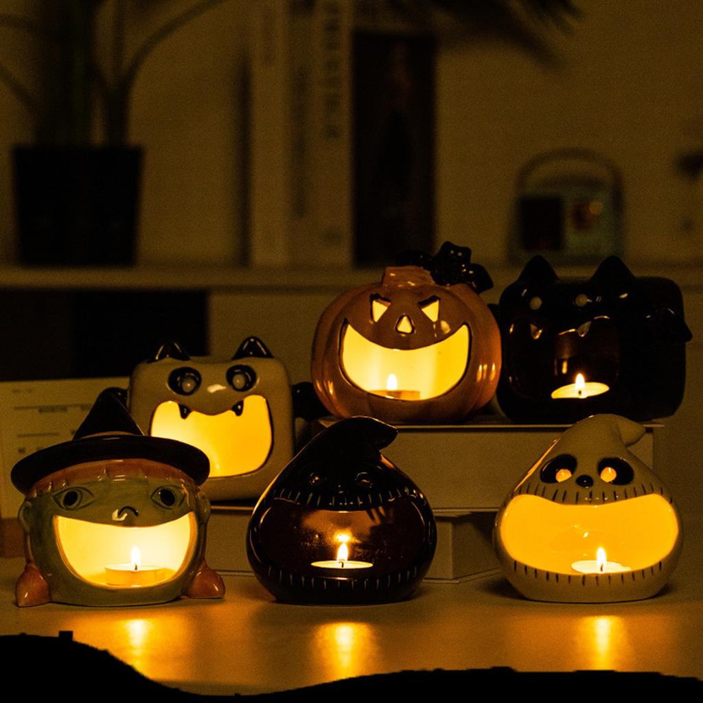Halloween Table Decor Jack O Lanterns Votive Tealight Candle Holders Halloween Decorations Indoor Table Centerpieces