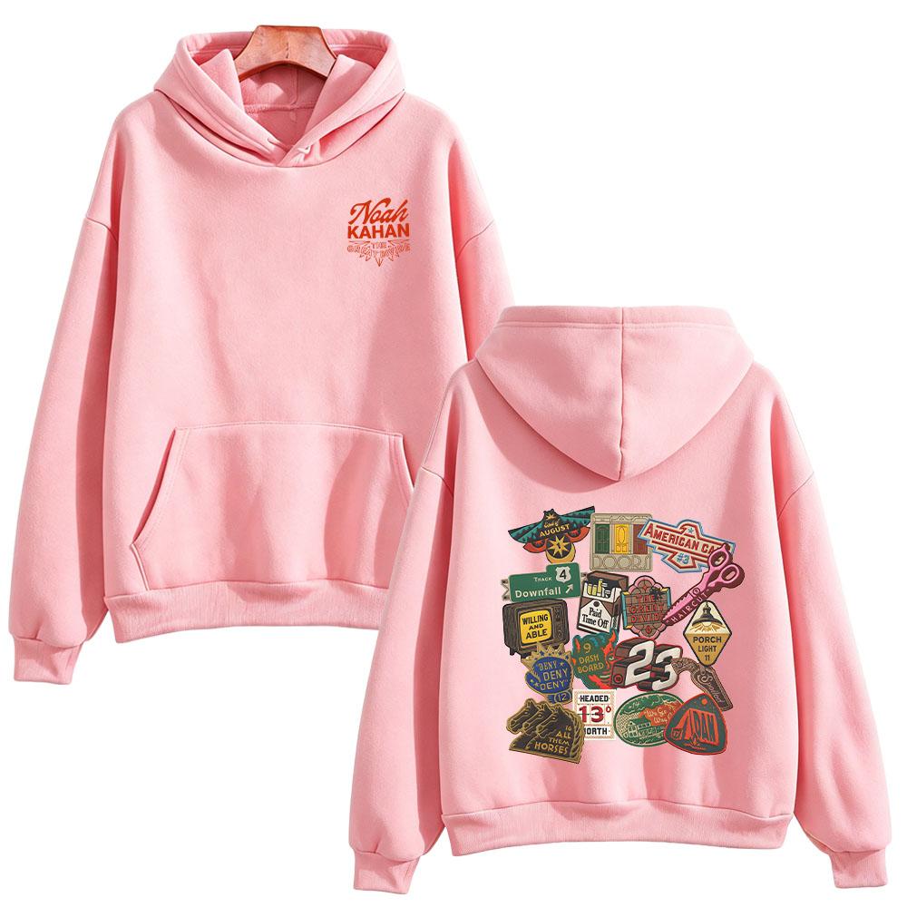 Noah Kahan Tracklist Hoodies Y2K Aesthetic Print Sweatshirt Women Men Streetwear Fashion High Street Casual Long Sleeve Pullover