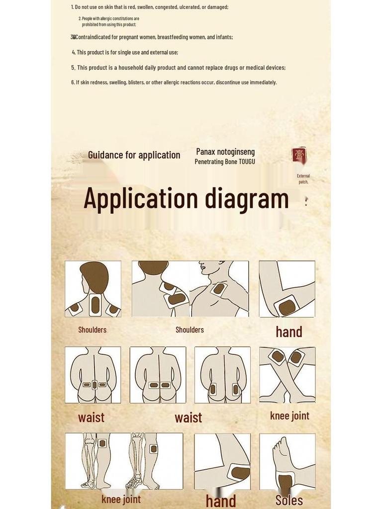 Mugwort Moxibustion Patch for Cervical, Shoulder, Lumbar, Knee, Waist and Leg Pain Relief - Genuine Heating Compress