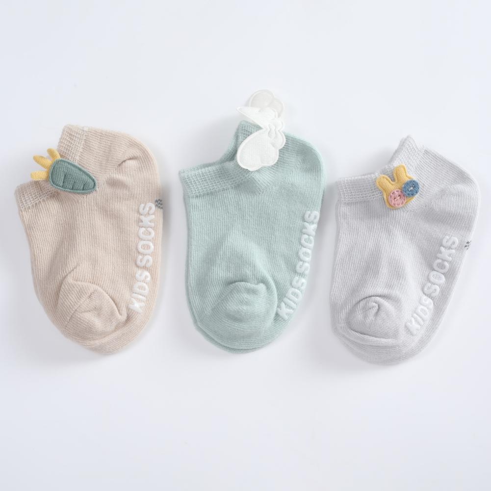 3 пары детских носков, детские носки, носки-тапочки для младенцев, мягкие носки-лодочки для девочек