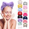 Bowknot Headband Solid Color Ladies Wide Face Wash Headband Plush Headband