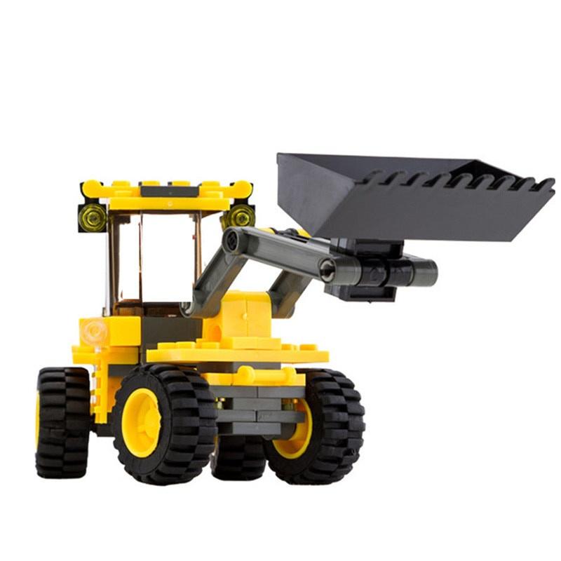 117 шт., городской строительный бульдозер, грузовик, автомобиль, строительные блоки, наборы для детей, DIY Creator, кирпичи, развивающие игрушки