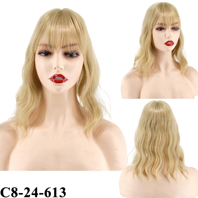 LISI HAIR Женские натуральные короткие волосы, заколка для волос на голове, чтобы покрыть выпадение волос, белые волосы, парик из синтетического волокна, ежедневное использование