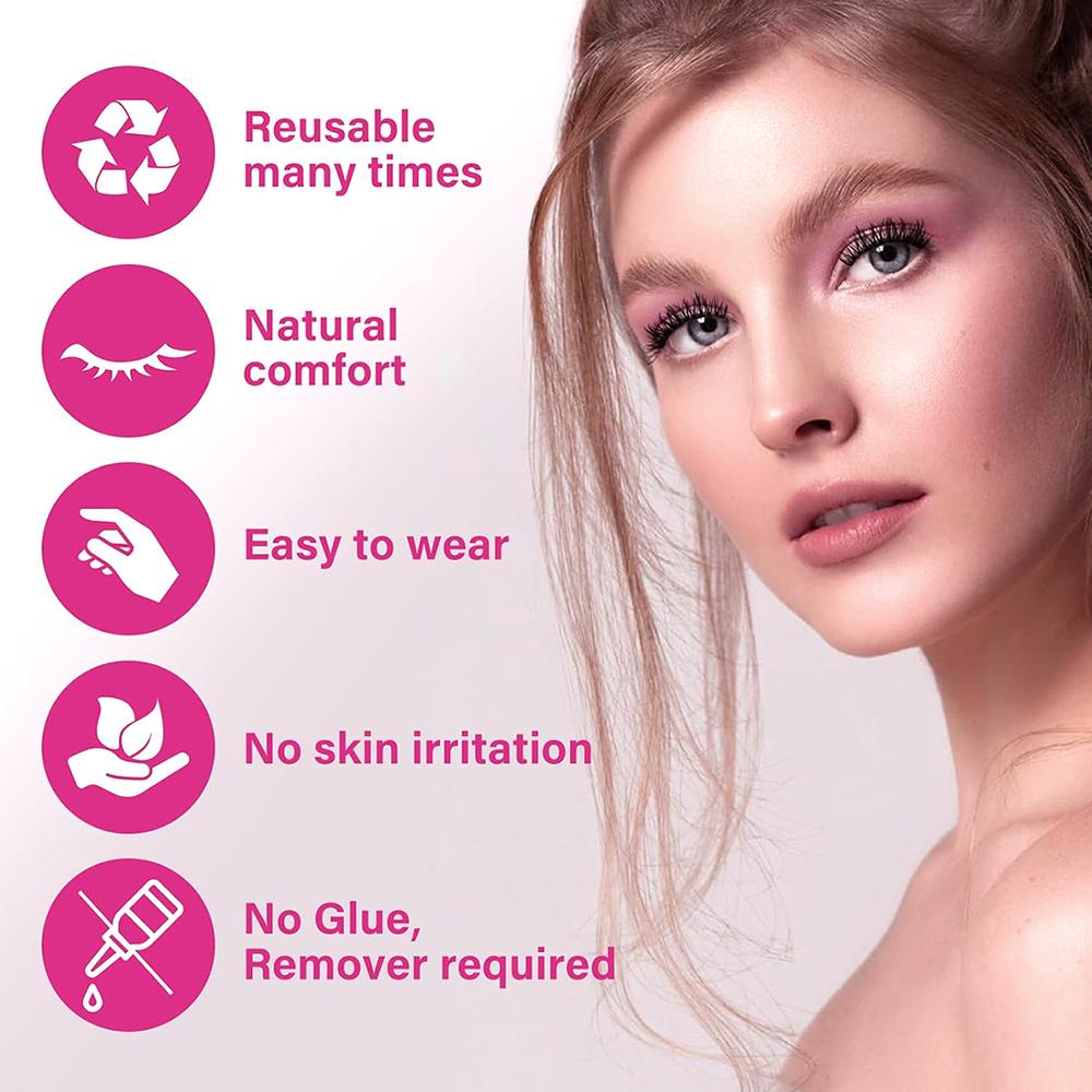 Fixed Position Magnetic False Eyelash Set Suction DIY Eyelash Extension Magnetic Lashes Kit