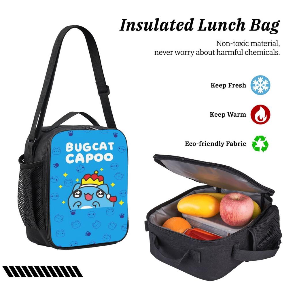 Мультяшные рюкзаки Bugcat Capoos Six Legs Blue Cat, ланч-боксы, пеналы для мальчиков и девочек, школьные сумки, набор книжных сумок