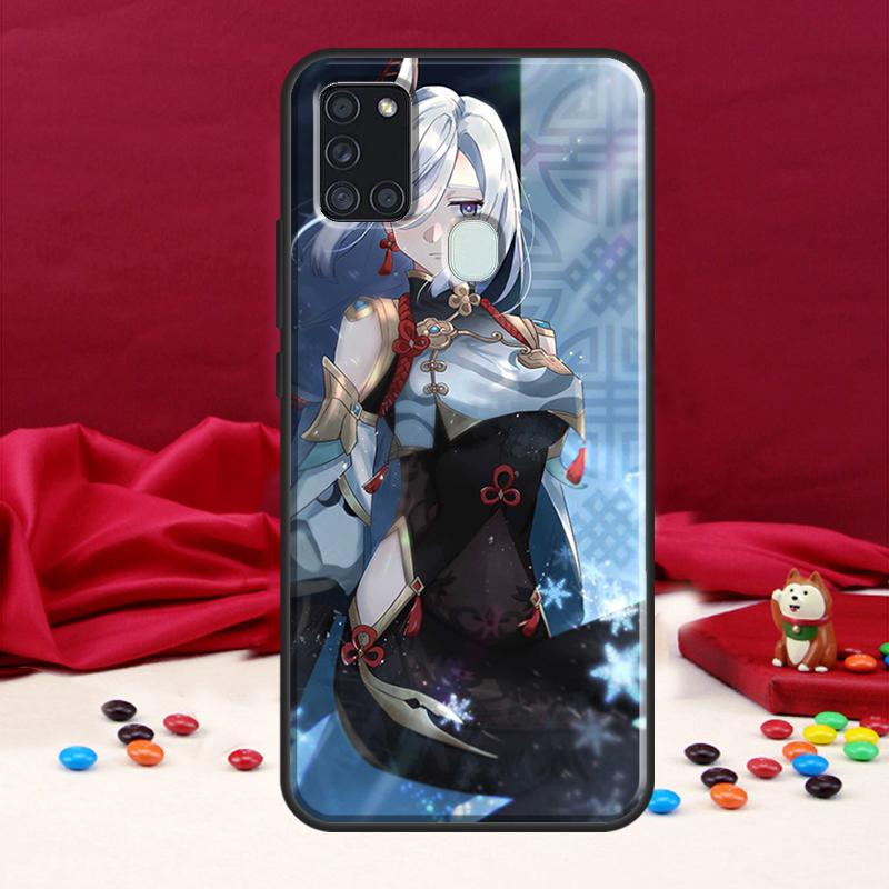 Чехол Genshin Impact Shenhe для Samsung Galaxy A34 A54 A14 A71 A51 A31 A11 A12 A22 A32 A52 A72 A50 A13 A53