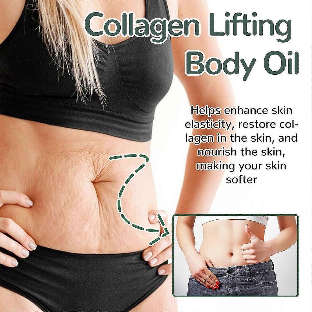 3X OceAura Collagen Firming Body Oil, Hydrating Massage Oil Boosts Elasticity for Smooth Skin-