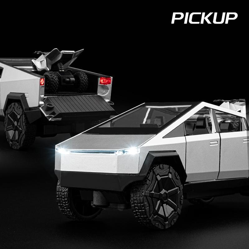 1/24 Tesla Cybertruck Радиоуправляемая Машина Внедорожник Пикап Модель Машины из Сплава Литье под Давлением Машина на Радиоуправлении Подарки Соревновательная Машина Игрушка для Мальчиков Дети