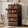 Yeya Vintage Style 5-Drawer Storage Cabinet with Wheels