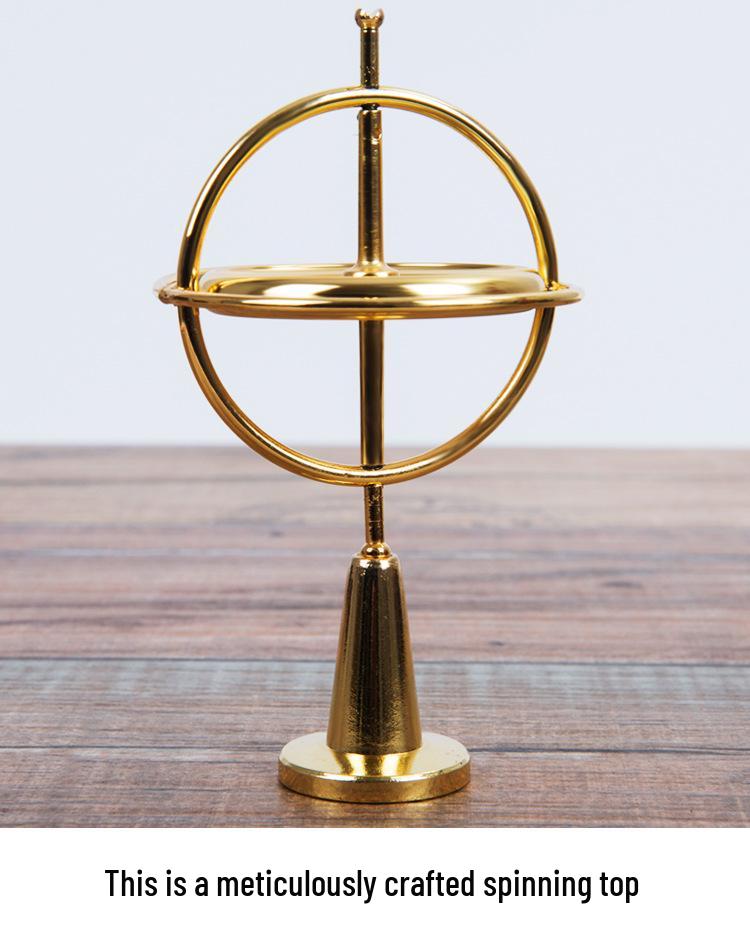 Colorful Metal Gyroscope Rotating Ornament Decompression Toy
